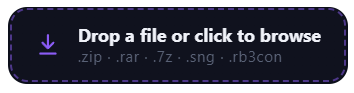 Drop a file to install